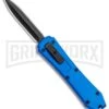 Coffin Blaster Metallic Blue DA/OTF Automatic Knife - Black Plain -AKC Knife Shop Coffin Blaster Metallic Blue DA OTF Auto Black Plain GX 34992 jr large