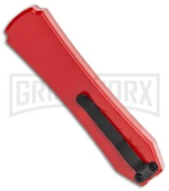 Coffin Blaster Red DA/OTF Automatic Knife - Black Plain -AKC Knife Shop Coffin Blaster Red DA OTF Auto Black Plain GX 35330 jr side large