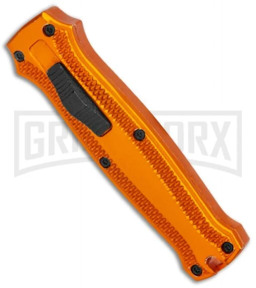 Coffin Blaster 2.0 Textured Orange DA/OTF Automatic 440 Knife (2" Black Satin) -AKC Knife Shop Coffin Blaster Textured Gold DA OTF Auto Black Plain GX 37502 jr spine large