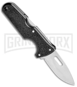 Cold Steel Click-N-Cut Black ABS Exchangeable Blade Knife - Stonewash Plain -AKC Knife Shop Cold Steel Click N Cut Exchangeable Black BDS Satin 40A BHQ 106751 jr spine large