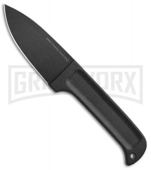 Cold Steel Black Drop Forged Hunter Fixed Blade Knife - Black Plain -AKC Knife Shop Cold Steel Drop Forged Hunter Black 36MA BHQ 52027 jr 2 large