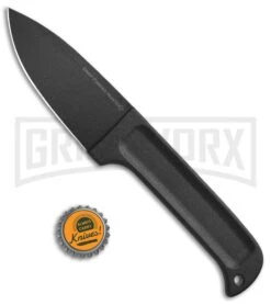 Cold Steel Black Drop Forged Hunter Fixed Blade Knife - Black Plain -AKC Knife Shop Cold Steel Drop Forged Hunter Black 36MA BHQ 52027 jr bottlecap 2 large