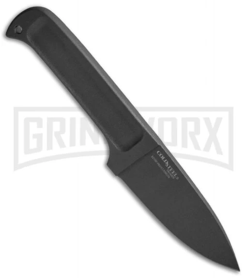 Cold Steel Black Drop Forged Hunter Fixed Blade Knife - Black Plain -AKC Knife Shop Cold Steel Drop Forged Hunter Black 36MA BHQ 52027 jr spine large