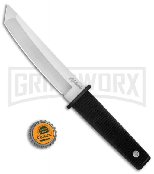 Cold Steel Kobun Fixed Blade Knife - Satin Plain -AKC Knife Shop Cold Steel Kobun Tanto Fixed Blade Satin 17T BHQ 5007 jr bottlecap large