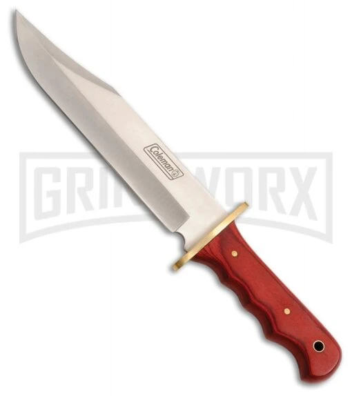 Coleman Bowie Worth Pakkawood Fixed Blade Knife - Satin Plain -AKC Knife Shop Coleman Bowie Worth Pakkawood satin plain BHQ 79995 er large