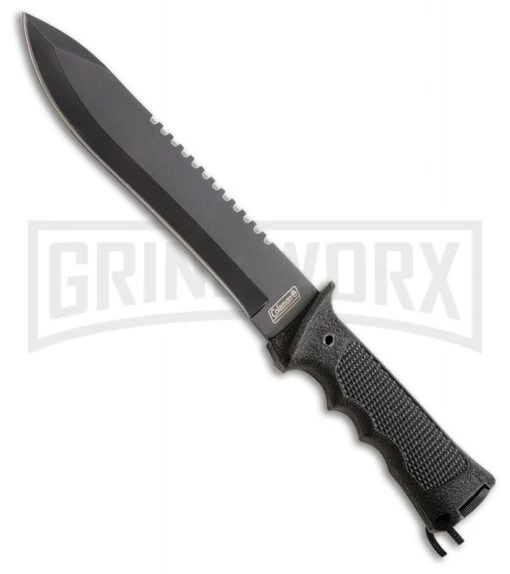 Coleman Dark Wilderness Black Polymer Fixed Blade Knife - Black Plain -AKC Knife Shop Coleman Dark Wilderness Black Polymer Black Plain BHQ 80005 er large