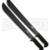 Coleman Twin Hackers Black 2 Piece Machete Set - Black Plain -AKC Knife Shop Coleman Twin Hackers Black 2 piece machete set black plain BHQ 80020 er large