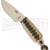 ESEE Knives Tan Izula Survival Neck Knife W/ Cord Wrap - Tan/OD Green -AKC Knife Shop ESEE Izula Tan Survival Neck Tan OD Green Cord Wrapped Handle BP 24260 jr large