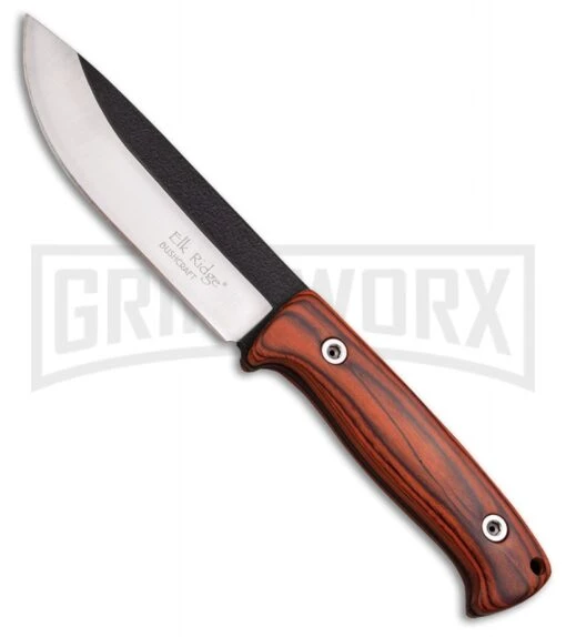 Elk Ridge Backwater Pakkawood Fixed Blade Knife - Two-Tone Plain -AKC Knife Shop Elk Ridge Backwater pakkawood two tone BHQ 46114 er large