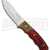 Elk Ridge Hunt Wilderness Pakkawood Fixed Blade Knife - Satin Plain -AKC Knife Shop Elk Ridge Hunt Wilderness pakkawood satin BHQ 46008 er large