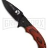 Elk Ridge Misty Mountain Dark Wood Manual Folding Knife - Black Plain -AKC Knife Shop Elk Ridge Misty Mountain Dark Wood Black BP 24988 jr large