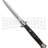 Frank B. 11" Italian Stiletto Buffalo Horn Automatic Knife - Bayonet -AKC Knife Shop Frank B 11 Italian Stiletto Buffalo Horn AK Bayonet GX 41439 td large