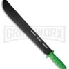 Frost Cutlery Amazon Assault Machete Green Fixed Blade Knife - Black Plain -AKC Knife Shop Frost Cutlery Amazon Assault Machete Black TR2312 BP 21798 jr large