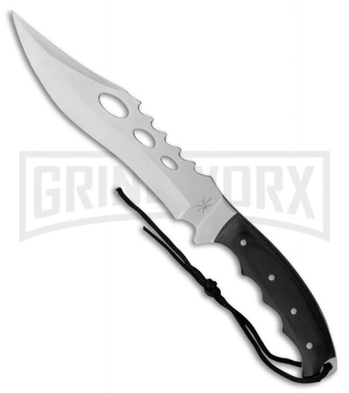 Frost Cutlery Beaver Tail Bowie Pakkawood Fixed Blade Knife - Satin Plain -AKC Knife Shop Frost Cutlery Beaver Tail Bowie Pakkawood Satin BP 21255 jr large