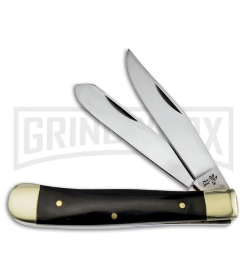 Frost Cutlery Big Game Trapper Black Buffalo Horn Pocket Knife -AKC Knife Shop Frost Cutlery Big Game Trapper Black Buffalo Horn BP 20997 jr large