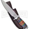 Frost Cutlery Chipaway Pecos Spirit Bowie Wood Fixed Blade Knife - Satin Plain -AKC Knife Shop Frost Cutlery Chipaway pecos spirit bowie wood satin BHQ 53615 er large