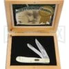 Frost Cutlery Greatest Grandpa Trapper White Pocket Knife -AKC Knife Shop Frost Cutlery Greatest Grandpa Trapper White BP 21852 jr large