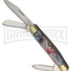 Frost Cutlery Hen & Rooster Mini Stockman Red/White/Blue Pocket Knife -AKC Knife Shop Frost Cutlery Hen Rooster Mini Stockman corelon BHQ 54542 er large