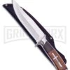 Frost Cutlery Sharps Cutlery Cross Bowie Wood Fixed Blade Knife - Satin Plain -AKC Knife Shop Frost Cutlery Sharps Cutlery Cross Bowie wood satin BHQ 73213 er large