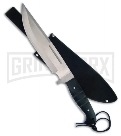 Frost Cutlery Silent Extractor Pakkawood Fixed Blade Knife - Satin Plain -AKC Knife Shop Frost Cutlery Silent Extractor satin BHQ 66772 er large