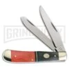 Frost Cutlery Steel Warrior Trapper Red/Black Pocket Knife -AKC Knife Shop Frost Cutlery Steel Warrior trapper traditional red black BHQ 47909 er large