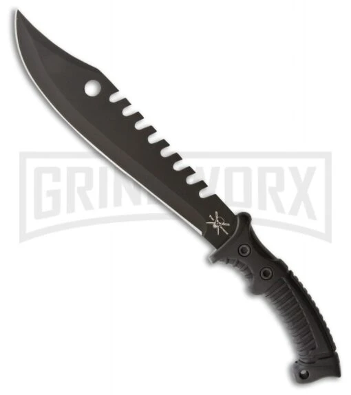 Frost Cutlery Tac Xtreme Mammoth Machete Black ABS Fixed Blade Knife - Black -AKC Knife Shop Frost Cutlery Tac Xtreme Mammoth Machete black ABS black BHQ 66782 er large