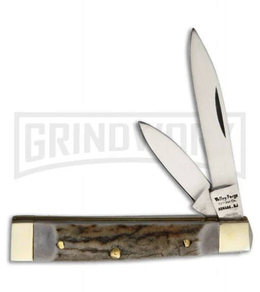 Frost Cutlery Valley Forge Baby Doc Stag Pocket Knife -AKC Knife Shop Frost Cutlery Valley Forge baby doc stag BHQ 48488 er large