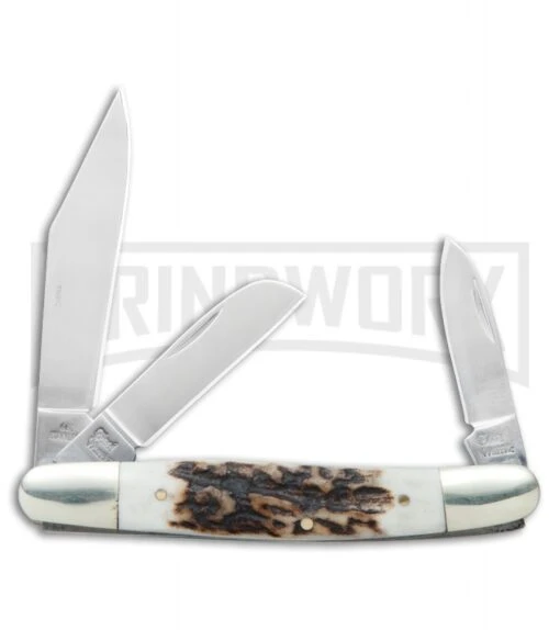 Frost Cutlery Wrangler Deer Stag Pocket Knife -AKC Knife Shop Frost Cutlery Wrangler 4in Deer Stag FSW112DS BHQ 73234 jr large