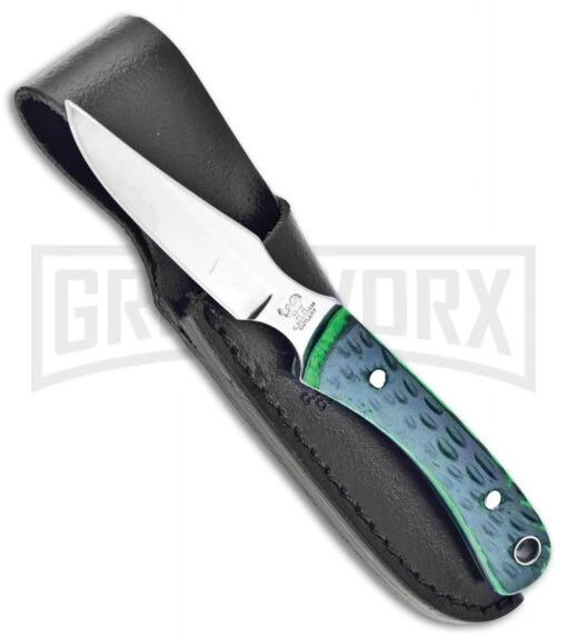 Frost Cutlery Hen & Rooster Caper Green Jig Bone Fixed Blade Knife - Satin Plain -AKC Knife Shop Frost Cutlery hen and rooster caper green jig bone satin BHQ 89359 jr large