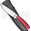 Frost Cutlery Hen & Rooster Small Hunter Red Fixed Blade Knife - Satin Plain -AKC Knife Shop Frost cutlery hen and rooster Small hunter red satin BHQ 89358 jr large