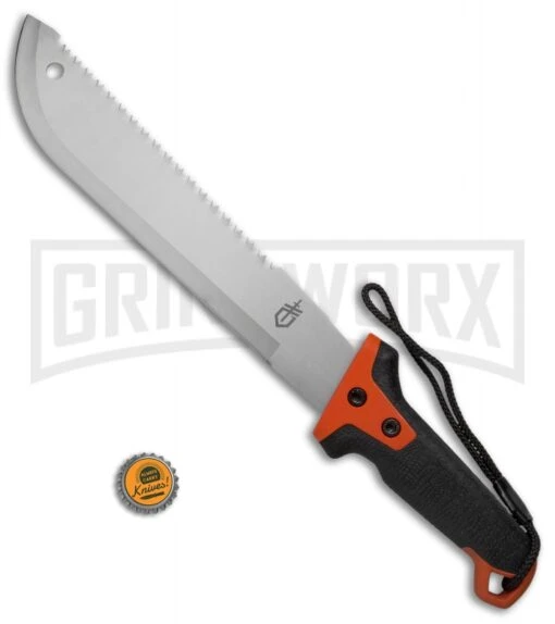 Gerber Compact Clearpath Machete Fixed Blade - Bead Blast Plain -AKC Knife Shop Gerber Compact Clearpath Machete BB 31 003154 BHQ 53940 jr bottlecap large