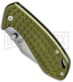 Gerber Kettlebell Sage Green Aluminum Frame Lock Knife - Stonewash Plain -AKC Knife Shop Gerber Kettlebell FL Sage Green Aluminum 30 001521 BHQ 81313 jr spine large