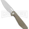 Gerber Slimsada Olive Micarta Frame Lock Pocket Knife -Stonewash Plain -AKC Knife Shop Gerber Slimsada Frame Lock Folding Knife Olive Micarta Stonewash BHQ 176978 KC 2 large