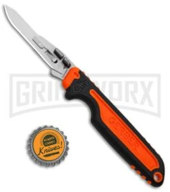 Gerber Vital Orange GFN Fixed Blade Knife - Satin Plain -AKC Knife Shop Gerber Vital Fixed Blade Orange GFN Satin 31 003006 BHQ 53930 jr bottlecap large