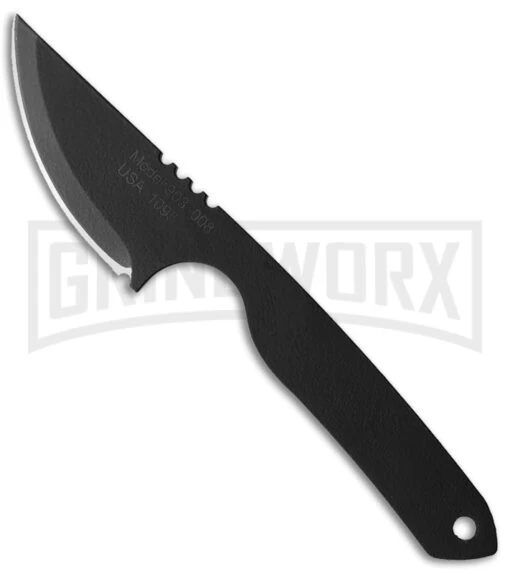 Jason Perry Blade Works The Little Neck Knife Black Fixed Blade - Black Plain -AKC Knife Shop Jason Perry Blade Works The Little Neck Knife Black BHQ 167522 jr large