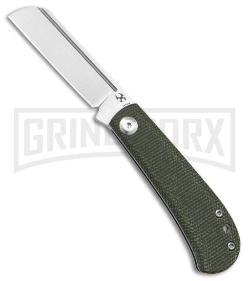 Kansept Knives Green Micarta Swan Bevy Slip Joint Knife Stonewash 154CM -AKC Knife Shop Kansept Knives Swan Bevy Slip Joint Knife Green Micarta 2in SW BHQ 174031 td large