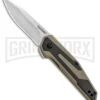 Kershaw Anso Fraxion Liner Lock Knife CF/Tan G-10 - Stonewash -AKC Knife Shop Kershaw Fraxion LL Tan 1160TAN BHQ 83150 jr large