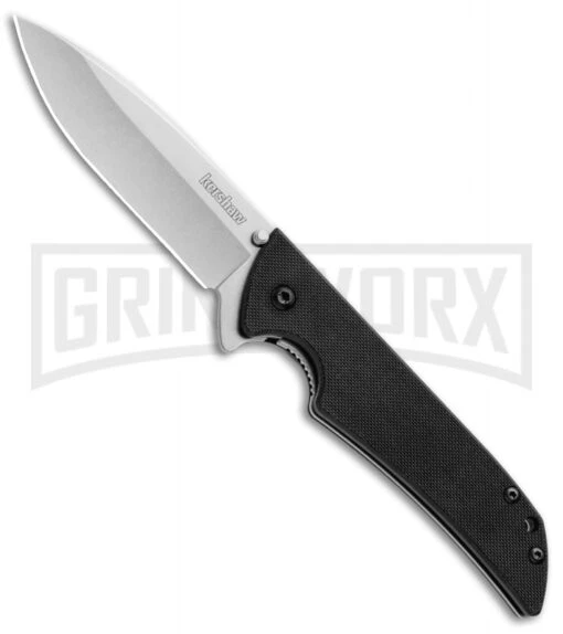 Kershaw Skyline Black G-10 Folding Knife - Stonewash Plain -AKC Knife Shop Kershaw Skyline Black SW 1760 BHQ 8520 jr 2 large