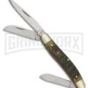 Klaas Prevail Medium Stockman Brown Ram's Horn Pocket Knife -AKC Knife Shop Klaas Prevail Medium Stockman Brown Rams Horn BHQ 55241 er large