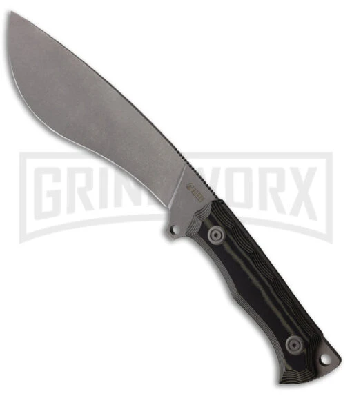 Kubey Destroyer Kukri Black Micarta Fixed Blade Knife - Bead Blast Plain -AKC Knife Shop Kubey Destroyer Kukri Black BHQ 178739 td large