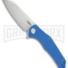 Kubey Flash Blue G-10 Folding Knife - Bead Blast Plain -AKC Knife Shop Kubey Flash Linerlock Blue BHQ 180010 td large