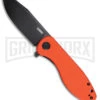 Kubey Master Chief Orange G-10 Pocket Knife - Black SW Plain -AKC Knife Shop Kubey Master Chief Black Orange G10 BHQ 180014 td large