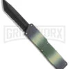 Lightning Camo D/A OTF Automatic Knife - Tanto Black Serr -AKC Knife Shop LIghtning Camo DA OTF Auto Tanto Black Serr GX 39052 jr large