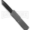 Lightning Gray D/A OTF Automatic Knife - Tanto Black -AKC Knife Shop Lighting Gray DA OTF AK Tanto Black BHQ GX 41284 td large