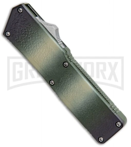 Lightning Camo D/A OTF Automatic Knife - Dagger Two-Tone Serrated -AKC Knife Shop Lightning Camo DA OTF Auto TT Serr Dagger GX 30812 jr spine large