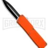 Lightning Orange D/A OTF Automatic Knife - Dagger Two-Tone -AKC Knife Shop Lightning Orange DA OTF Auto Dagger TT GX 31870 jr large