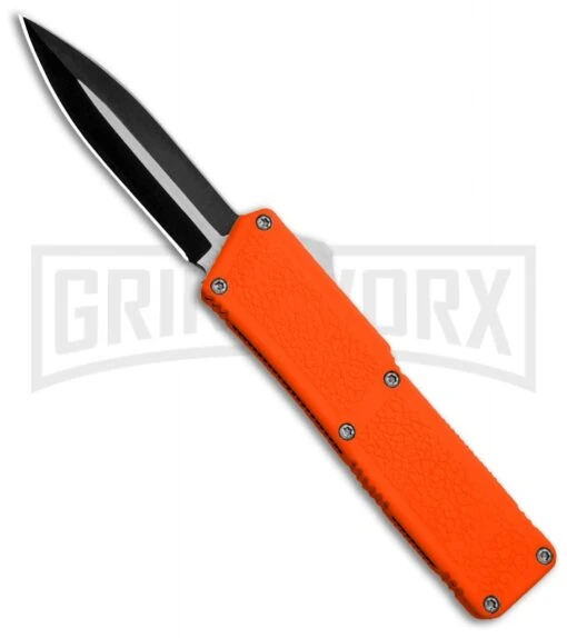 Lightning Orange D/A OTF Automatic Knife - Dagger Two-Tone -AKC Knife Shop Lightning Orange DA OTF Auto Dagger TT GX 31870 jr large