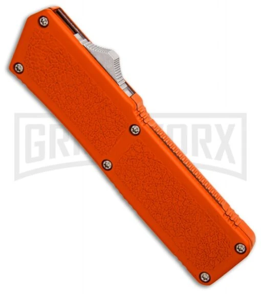 Lightning Orange D/A OTF Automatic Knife - Dagger Two-Tone -AKC Knife Shop Lightning Orange DA OTF Auto Dagger TT GX 31870 jr side large