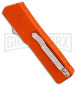 Lightning Orange D/A OTF Automatic Knife - Dagger Two-Tone -AKC Knife Shop Lightning Orange DA OTF Auto Dagger TT GX 31870 jr spine large