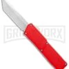 Lightning Red D/A OTF Automatic Knife - Tanto Satin -AKC Knife Shop Lightning Red DA OTF Auto Tanto Satin GX 34379 jr large